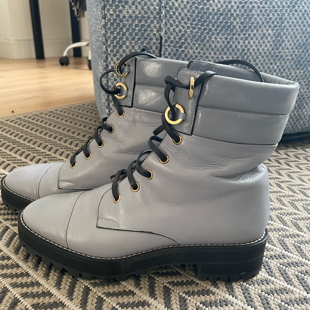 Stuart Weitzman Lexie Boot Dovetail Gray 37 Us 7 - image 4